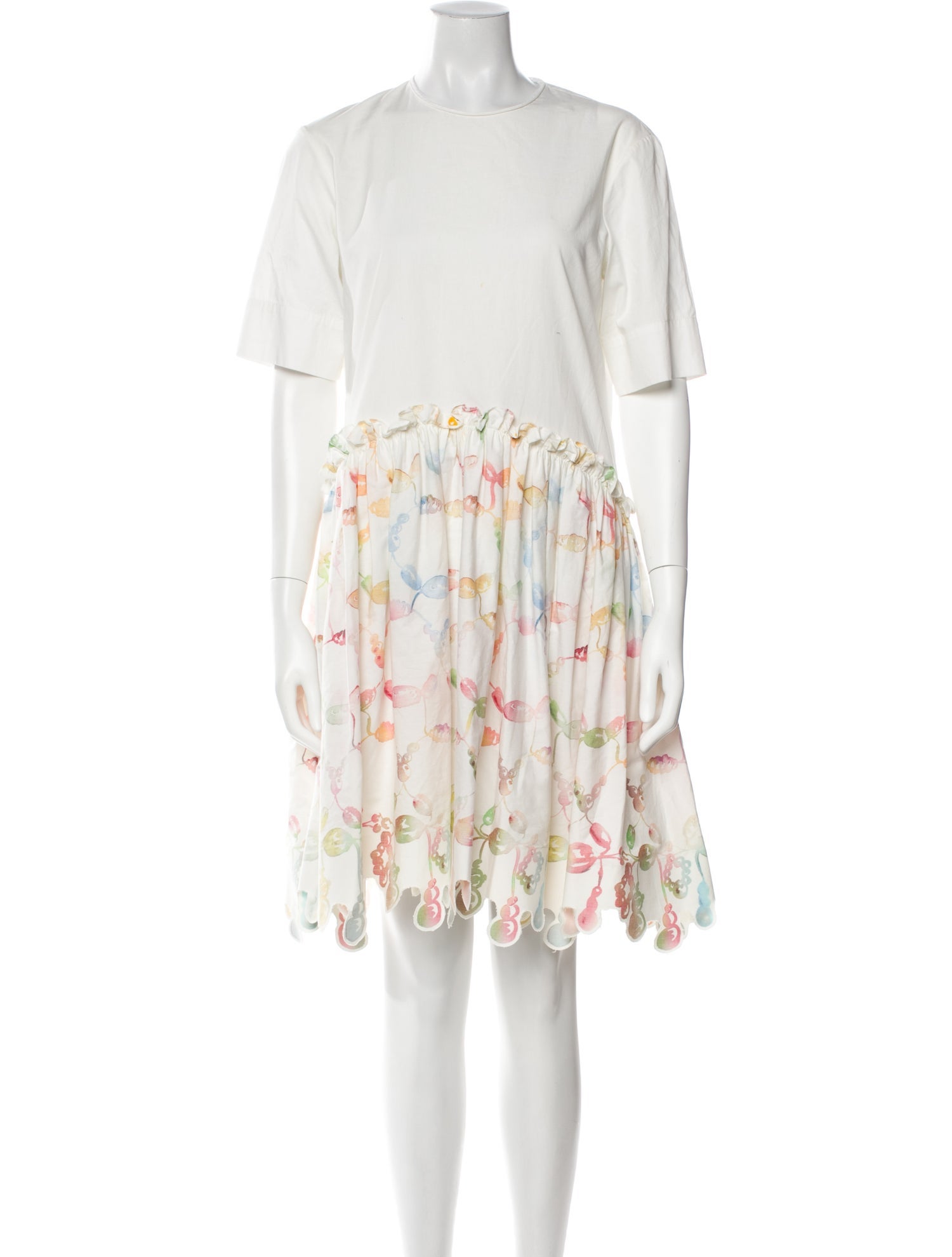 Rosie Assoulin Floral Print Knee-Length Dress