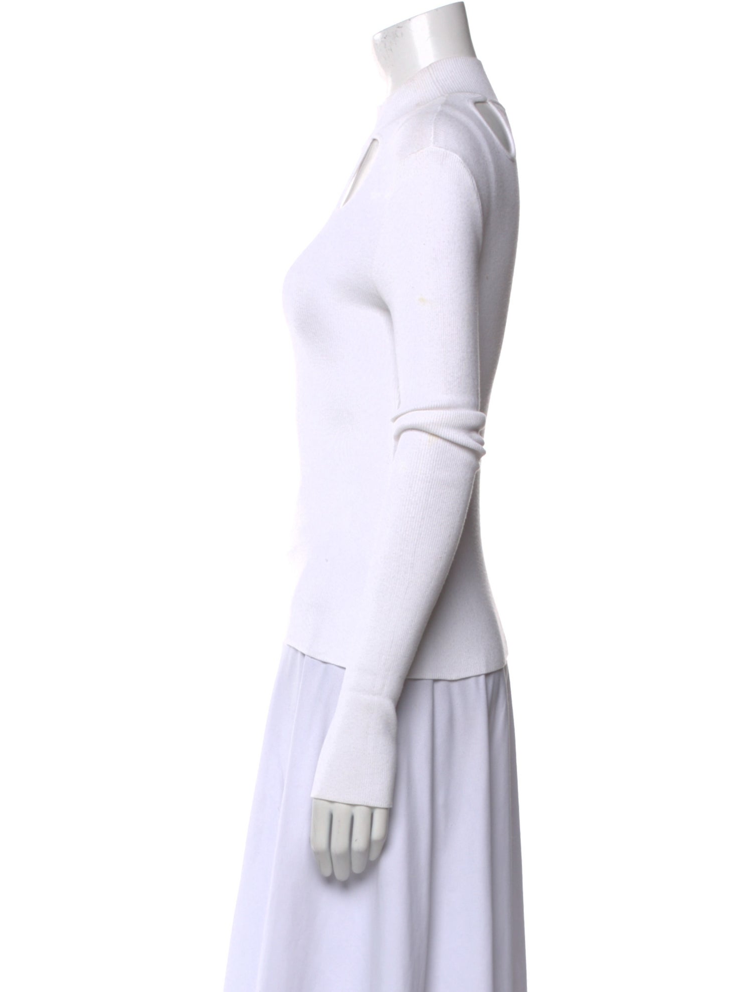 Rosie Assoulin Mock Neck Long Sleeve Polo