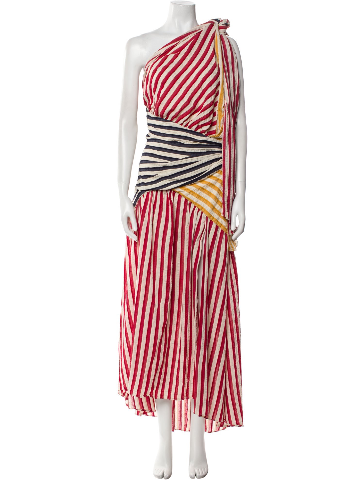 Rosie Assoulin Striped Long Dress