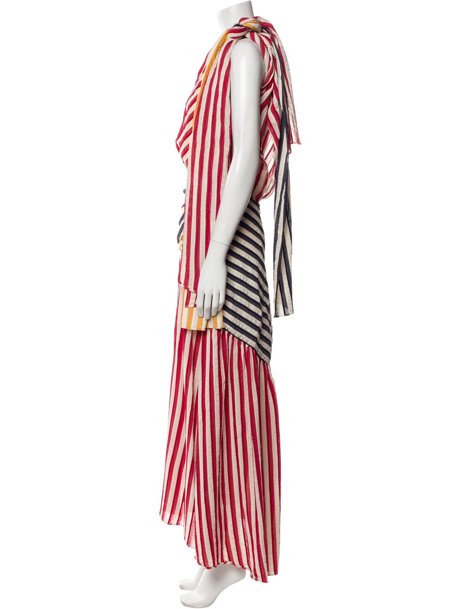 Rosie Assoulin Striped Long Dress