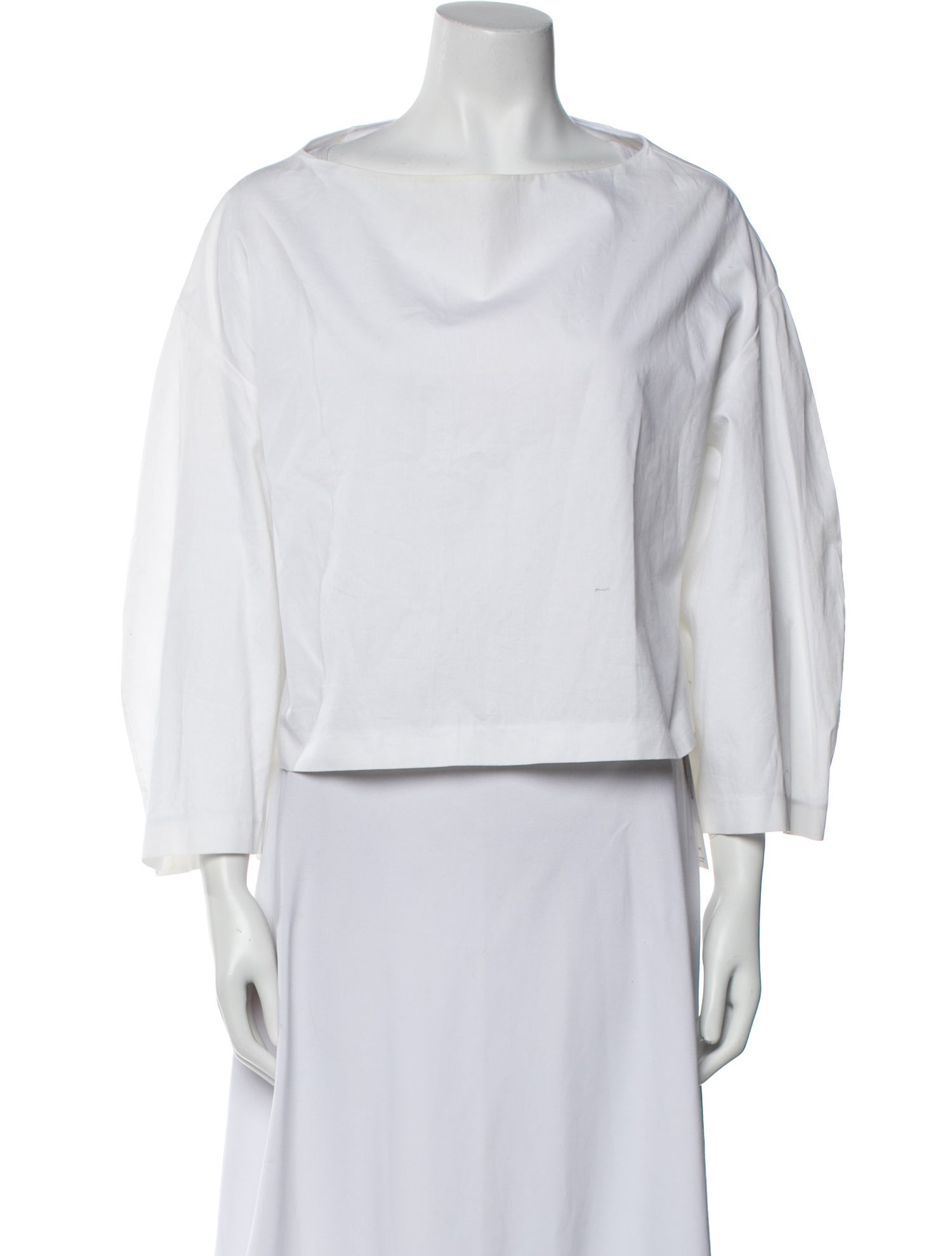 Rosie Assoulin Bateau Neckline Three-Quarter Sleeve Sweatshirt