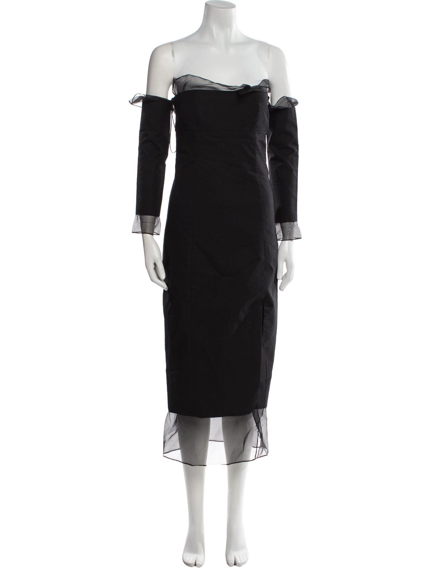 Rosie Assoulin Off-The-Shoulder Midi Length Dress