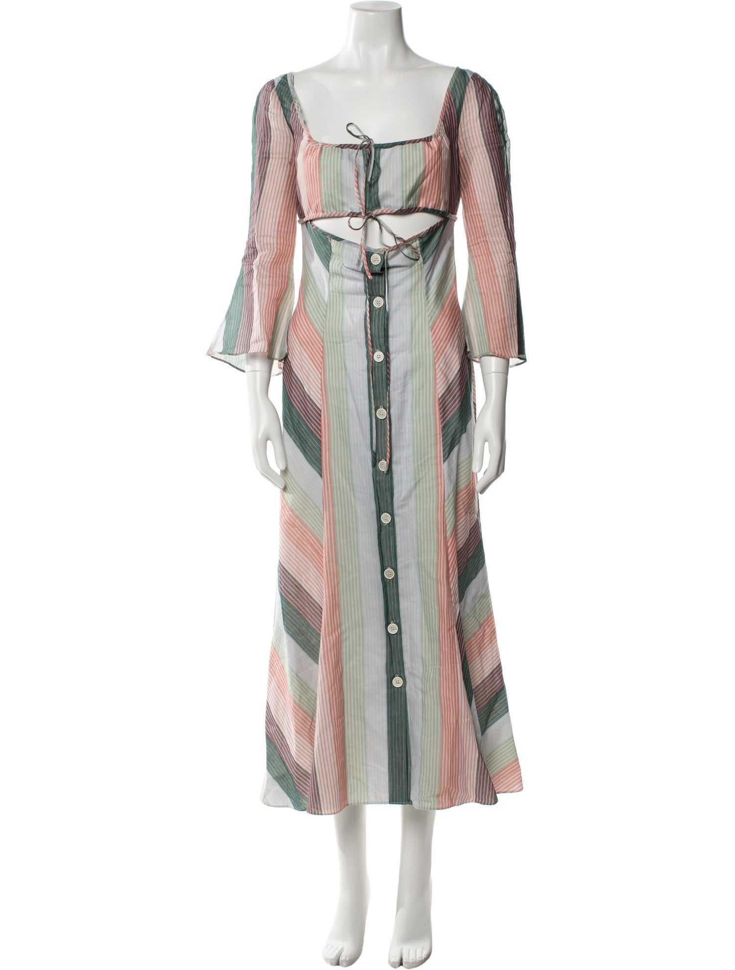 Rosie Assoulin Striped Long Dress