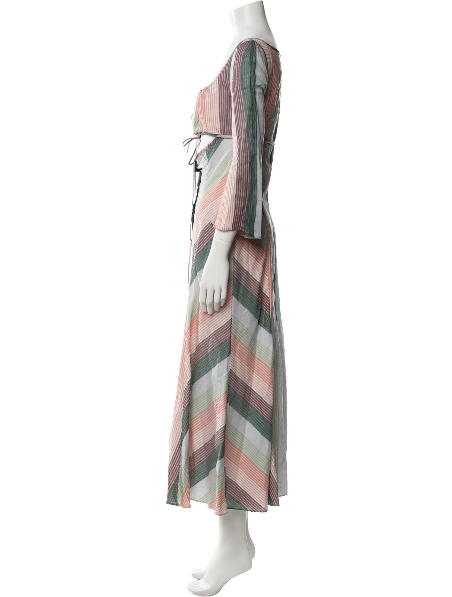 Rosie Assoulin Striped Long Dress