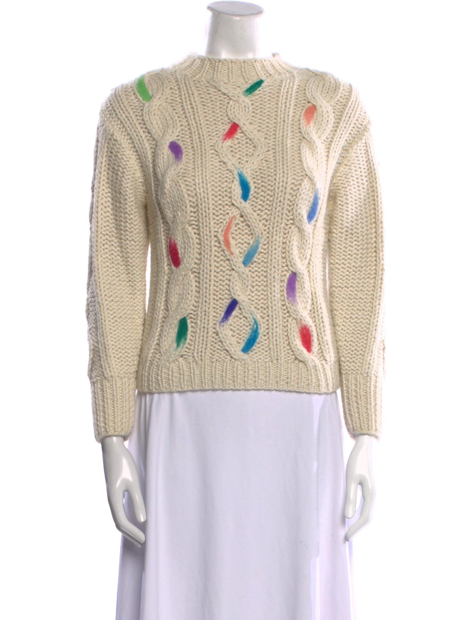 Rosie Assoulin Baby Alpaca Printed Sweater