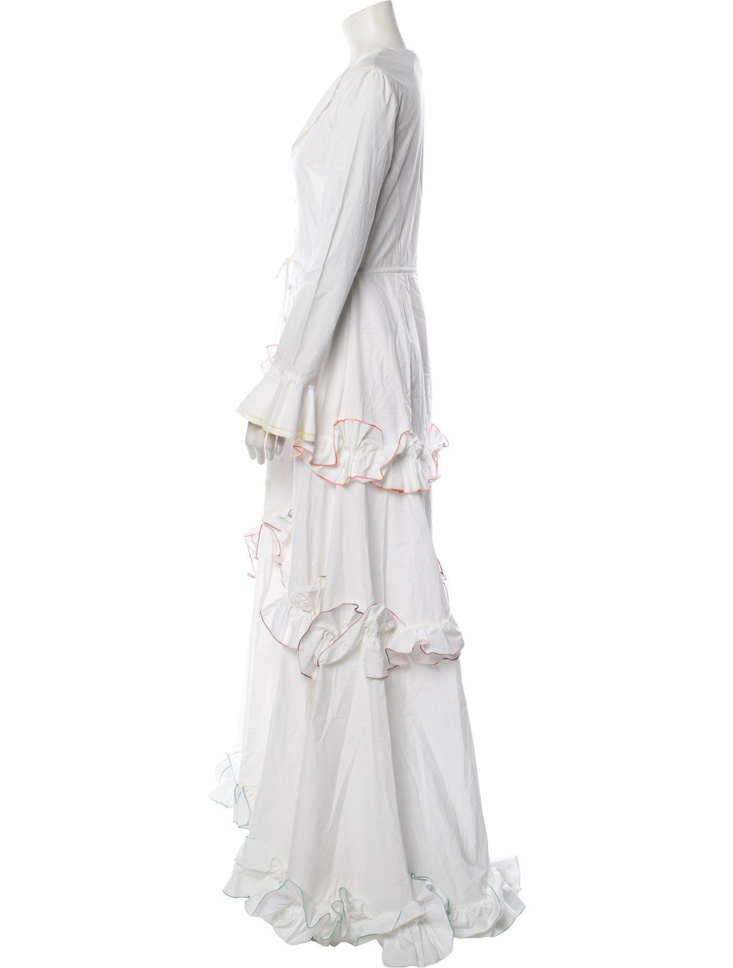 Rosie Assoulin V-Neck Long Dress