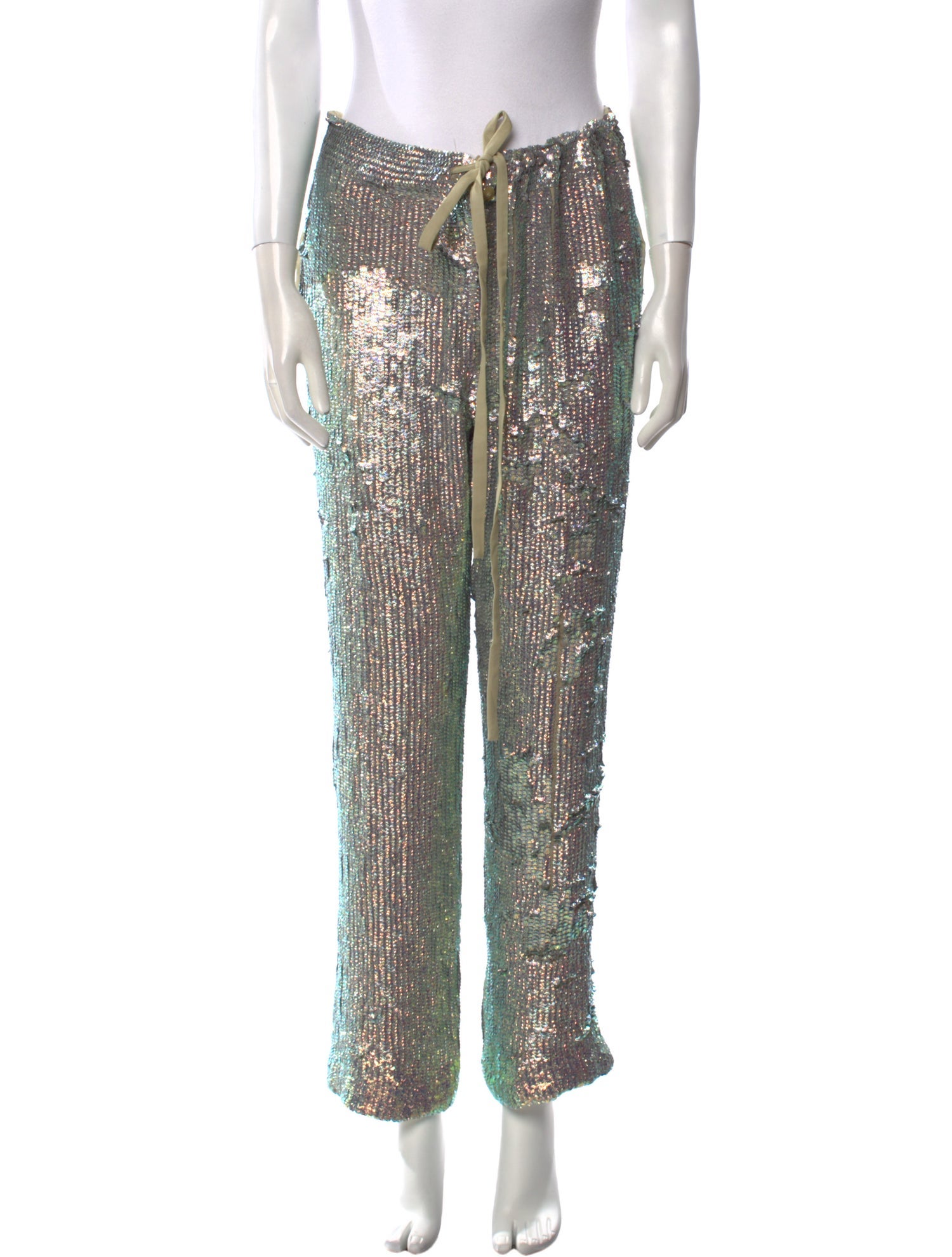Rosie Assoulin Sequin Straight Leg Pants