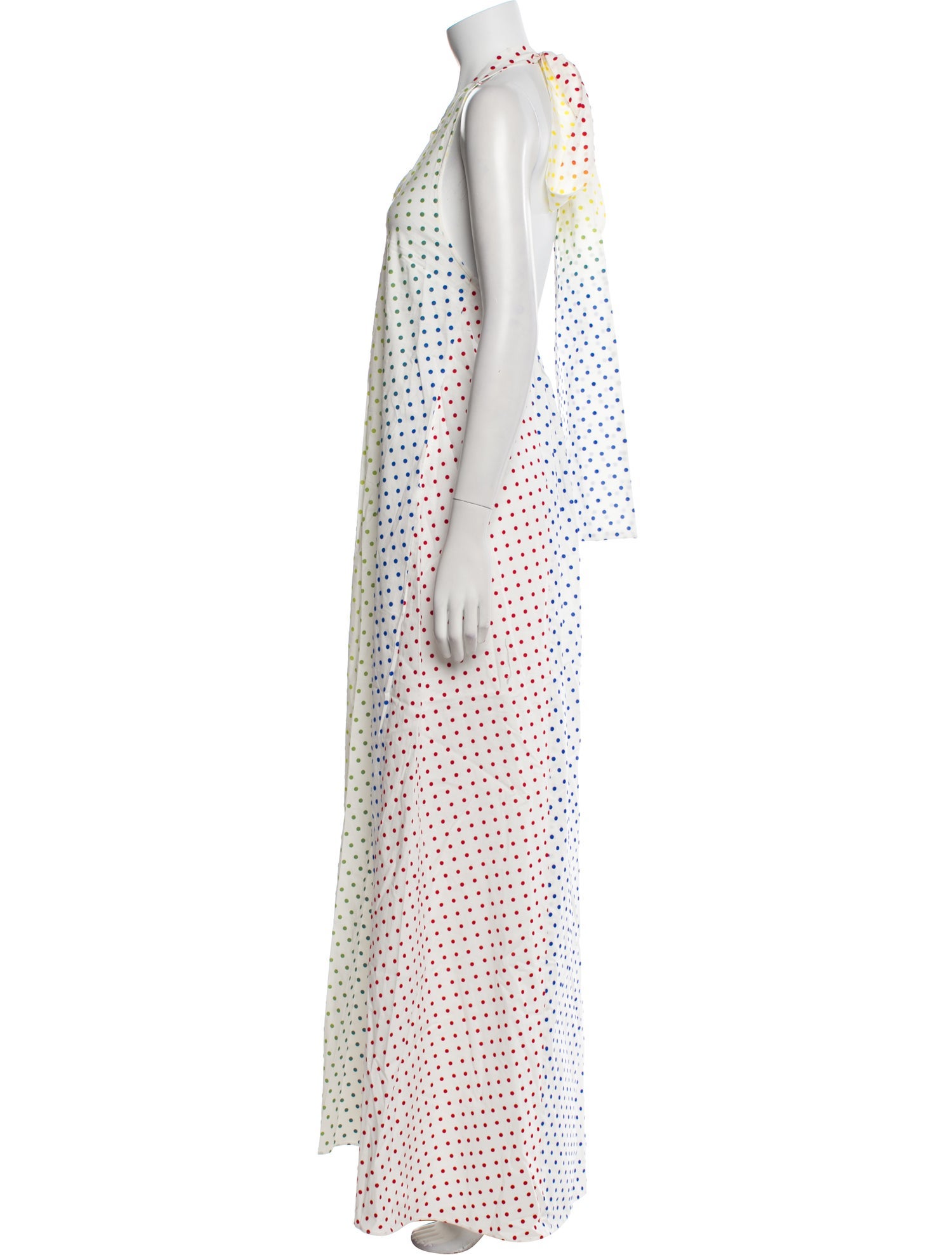 Rosie Assoulin Polka Dot Print Long Dress