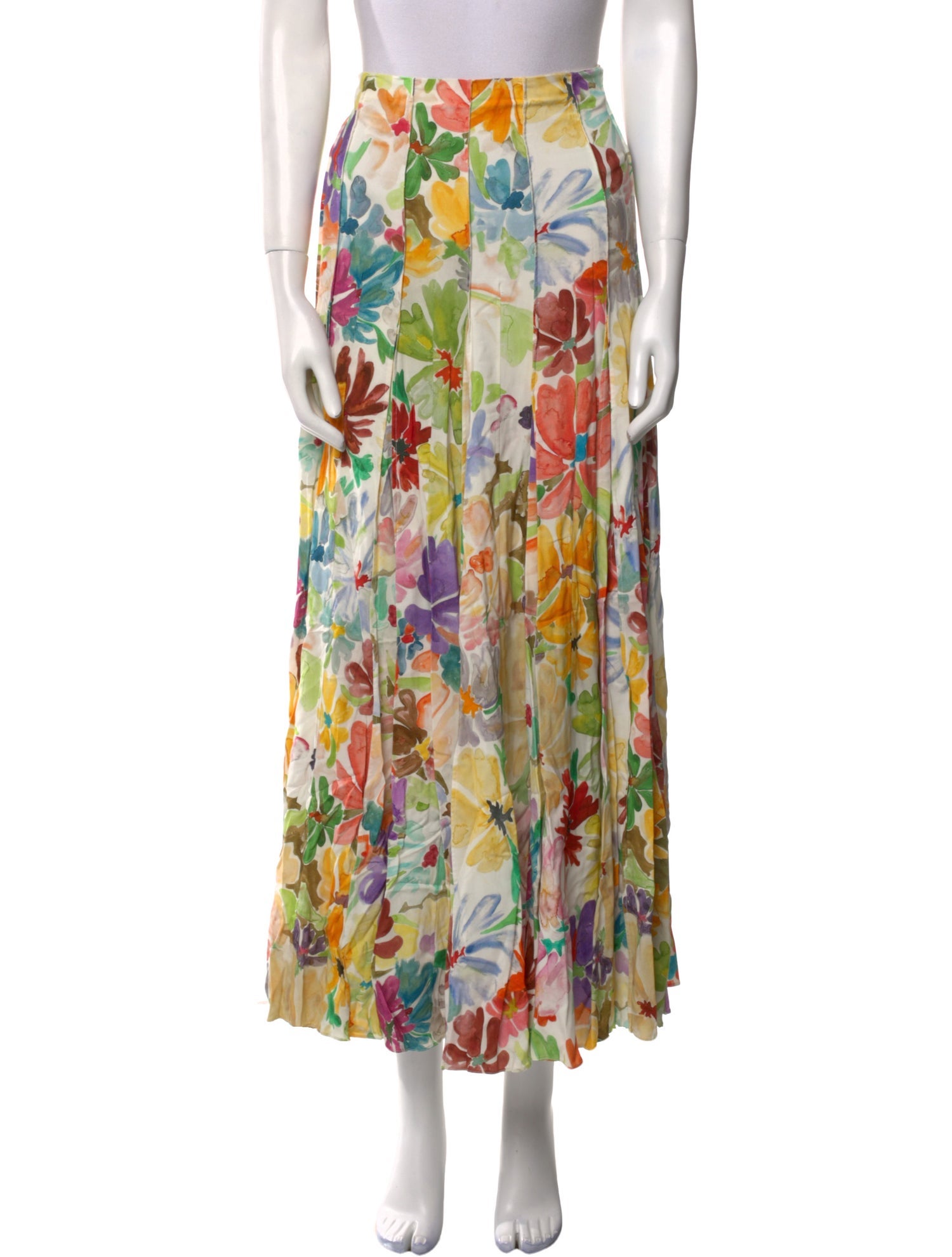 Rosie Assoulin Floral Print Midi Length Skirt