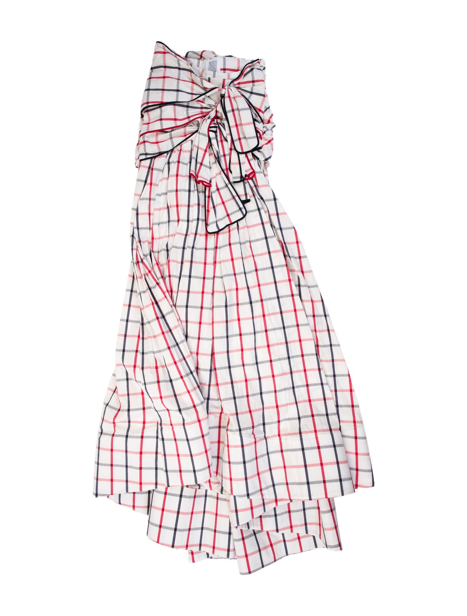 Rosie Assoulin Plaid Print Long Dress