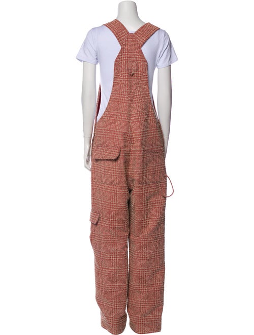 Rosie Assoulin Tweed Pattern Square Neckline Jumpsuit