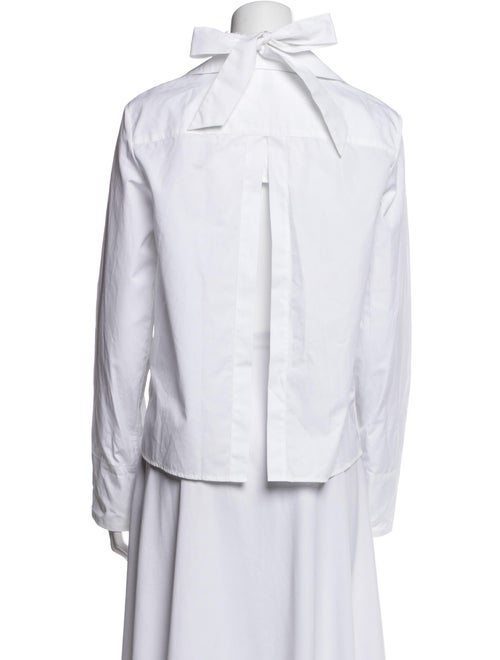 Rosie Assoulin V-Neck Long Sleeve Blouse