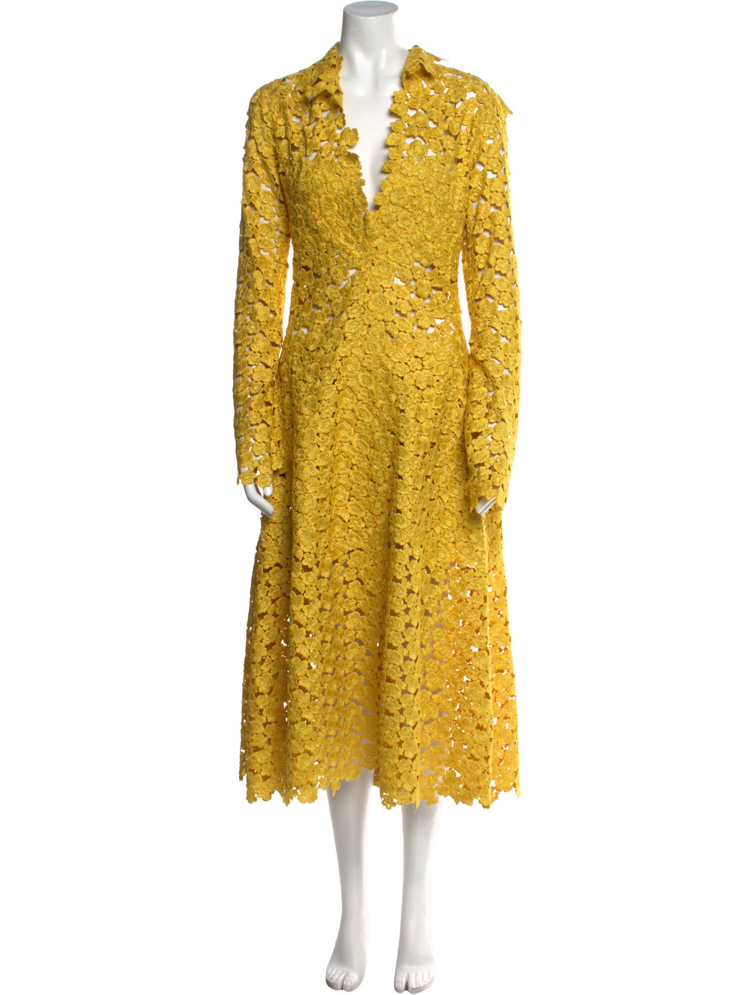 Rosie Assoulin V-Neck Long Dress