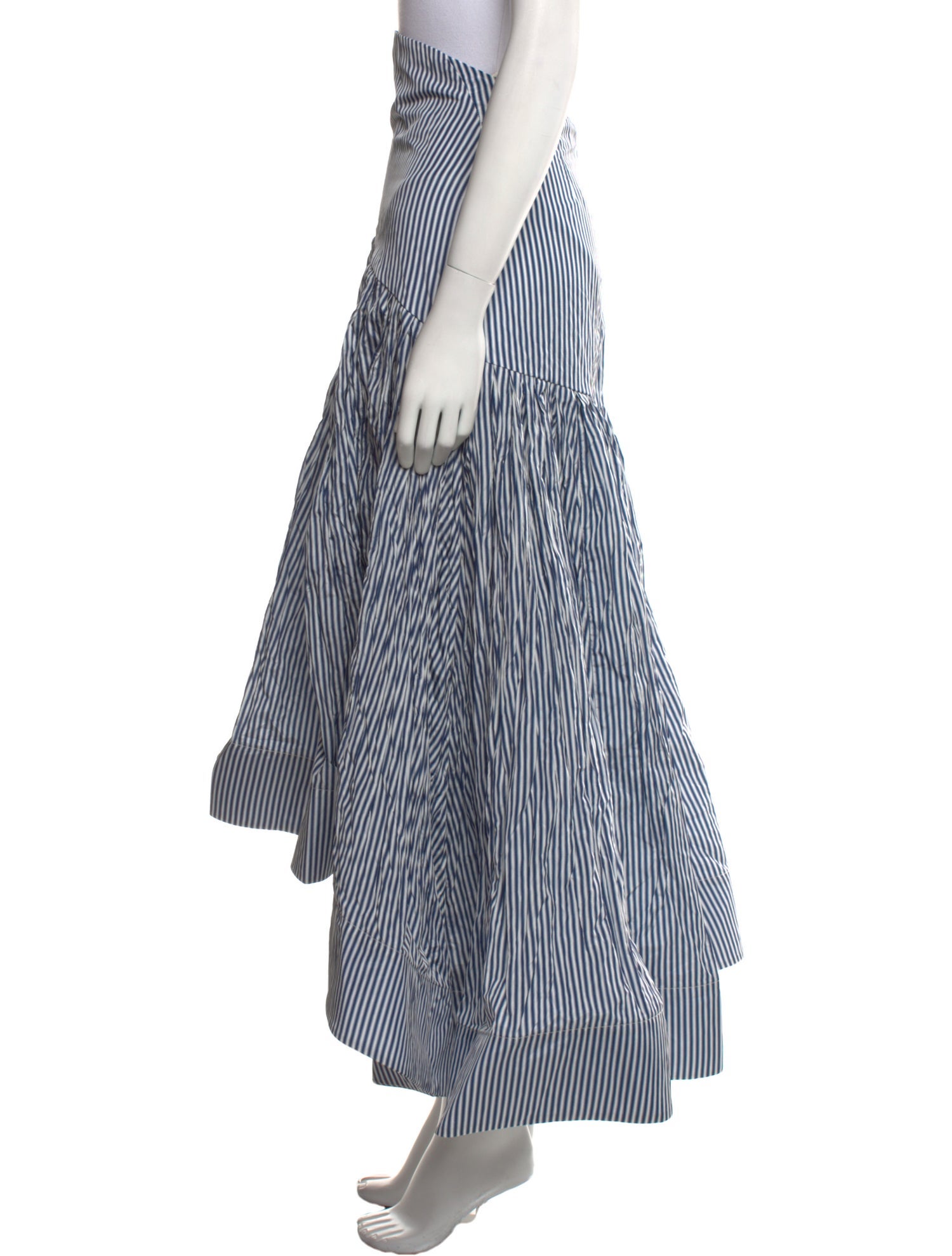 Rosie Assoulin Striped Midi Length Skirt