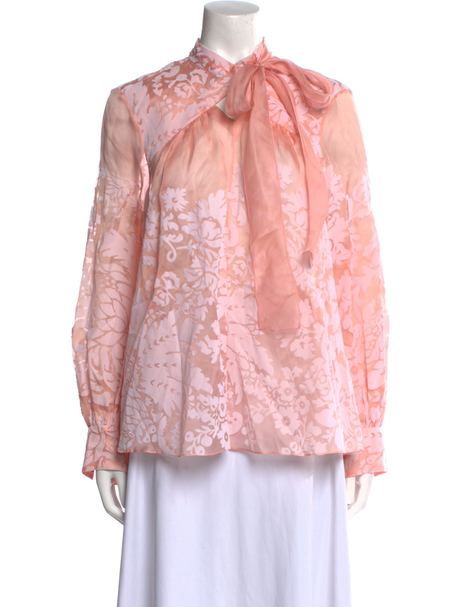 Rosie Assoulin Silk Floral Print Blouse