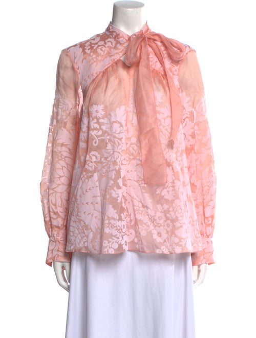 Rosie Assoulin Silk Floral Print Blouse