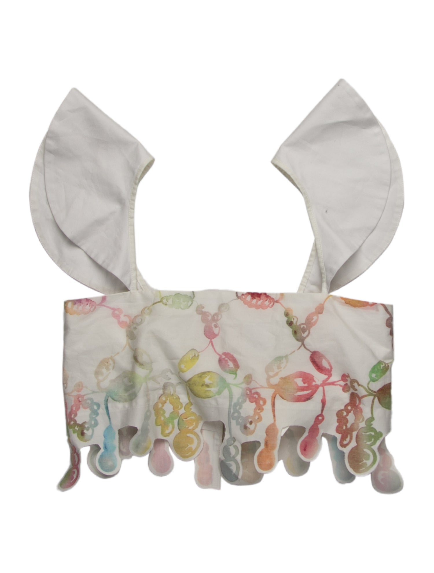 Rosie Assoulin Printed Square Neckline Crop Top w/ Tags