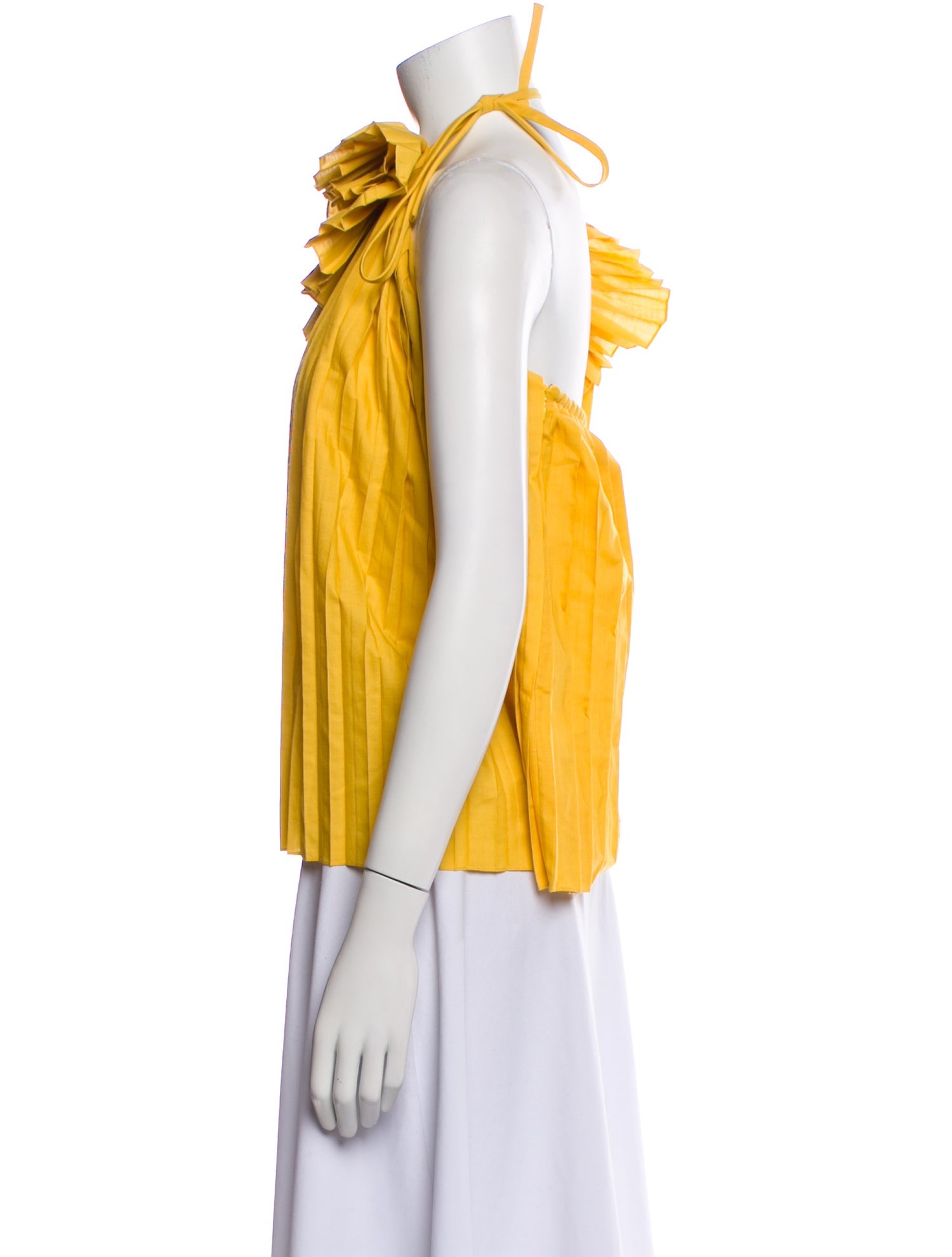 Rosie Assoulin Mock Neck Long Sleeve Blouse