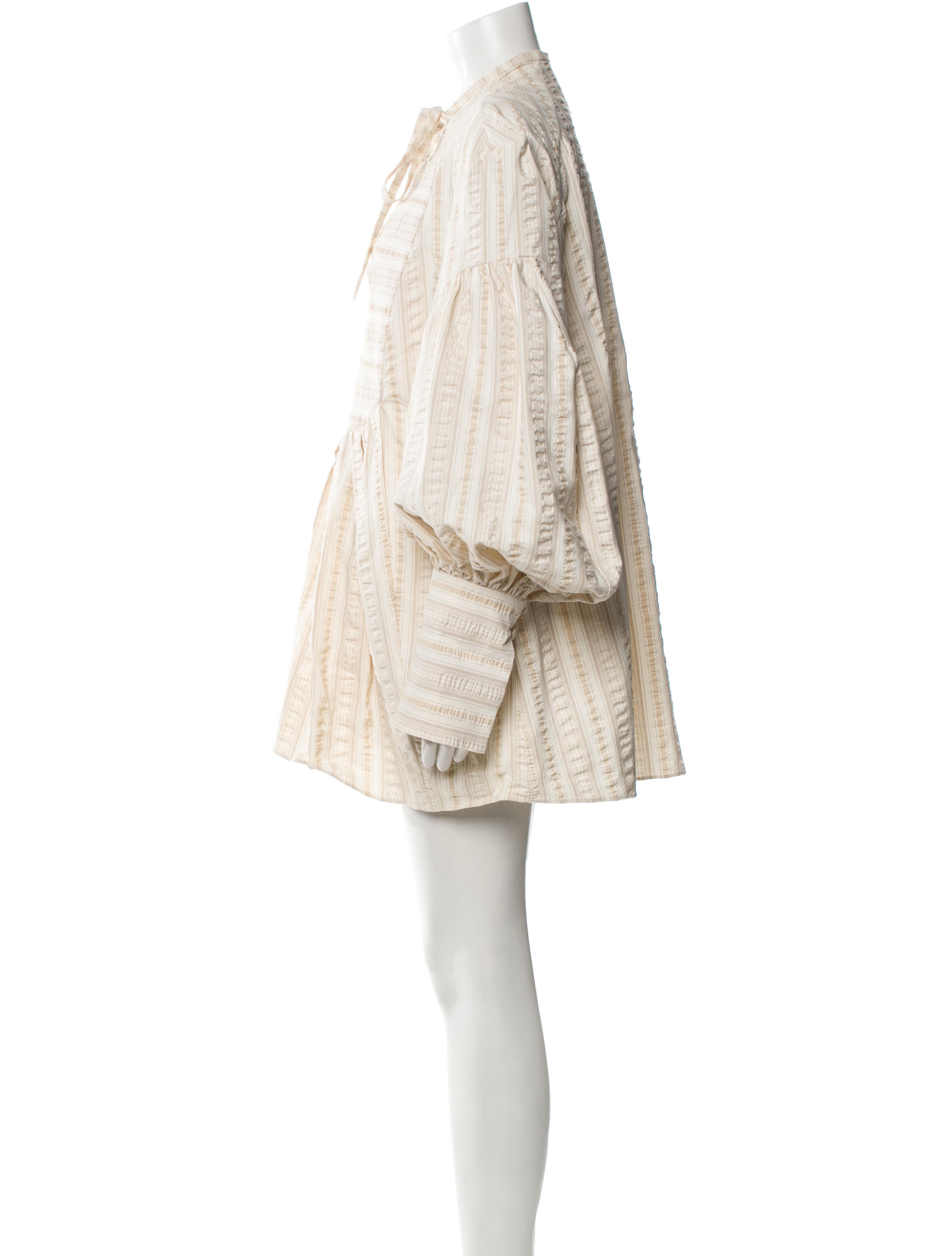 Rosie Assoulin Tie Neck Mini Dress