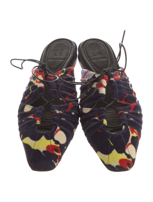 Rosie Assoulin Velvet Printed Mules