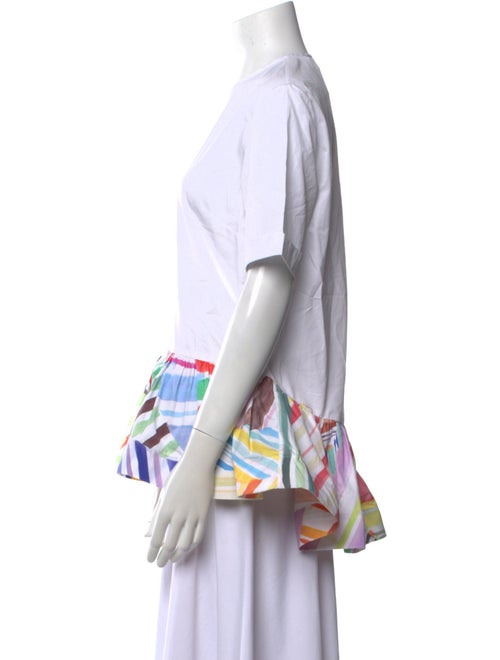 Rosie Assoulin Printed Crew Neck Blouse