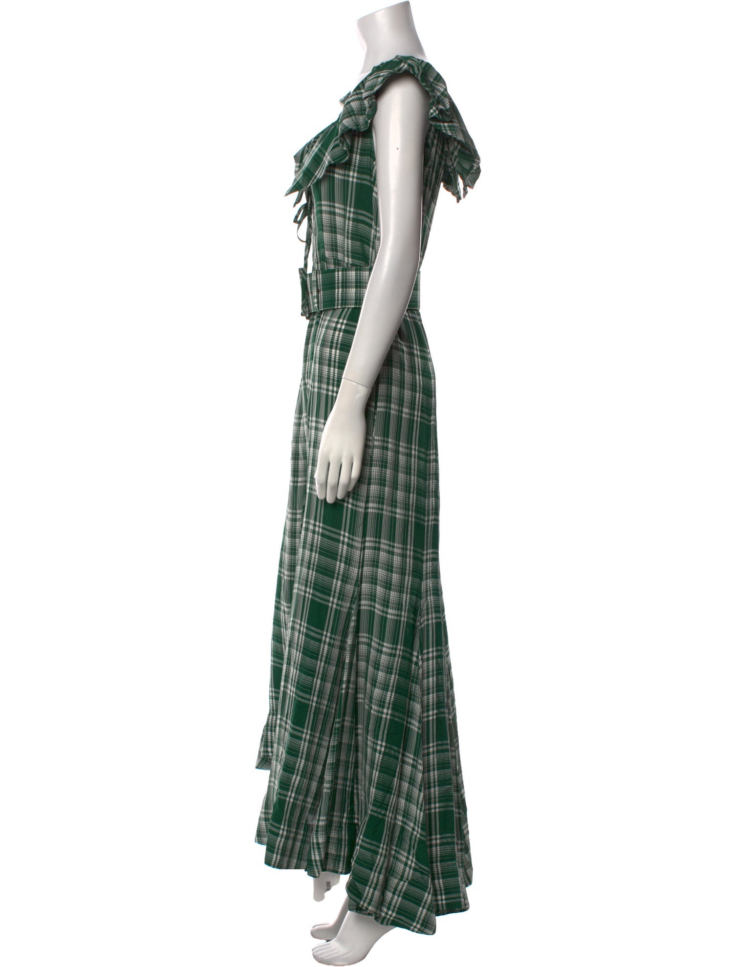 Rosie Assoulin Plaid Print Long Dress w/ Tags