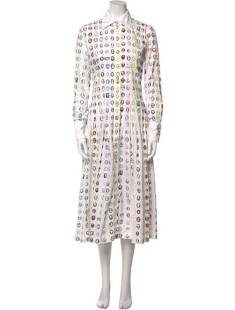 Rosie Assoulin Polka Dot Print Long Dress