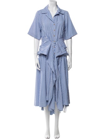 Rosie Assoulin Striped Long Dress