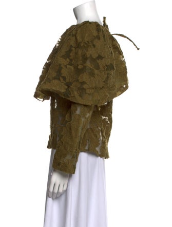 Rosie Assoulin Wool Lace Pattern Blouse