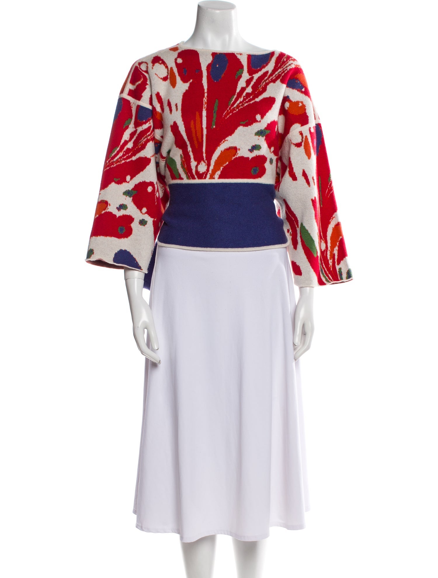 Rosie Assoulin Cashmere Printed Top