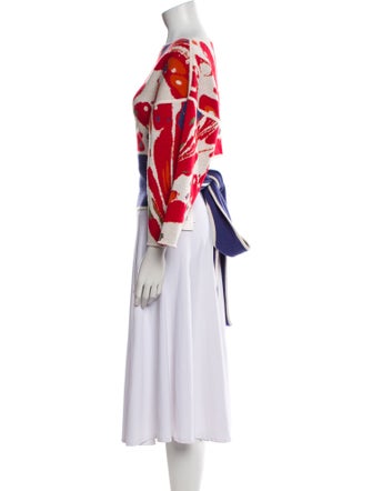 Rosie Assoulin Cashmere Printed Top