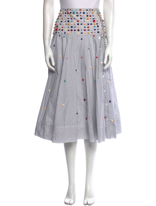 Rosie Assoulin Striped Midi Length Skirt