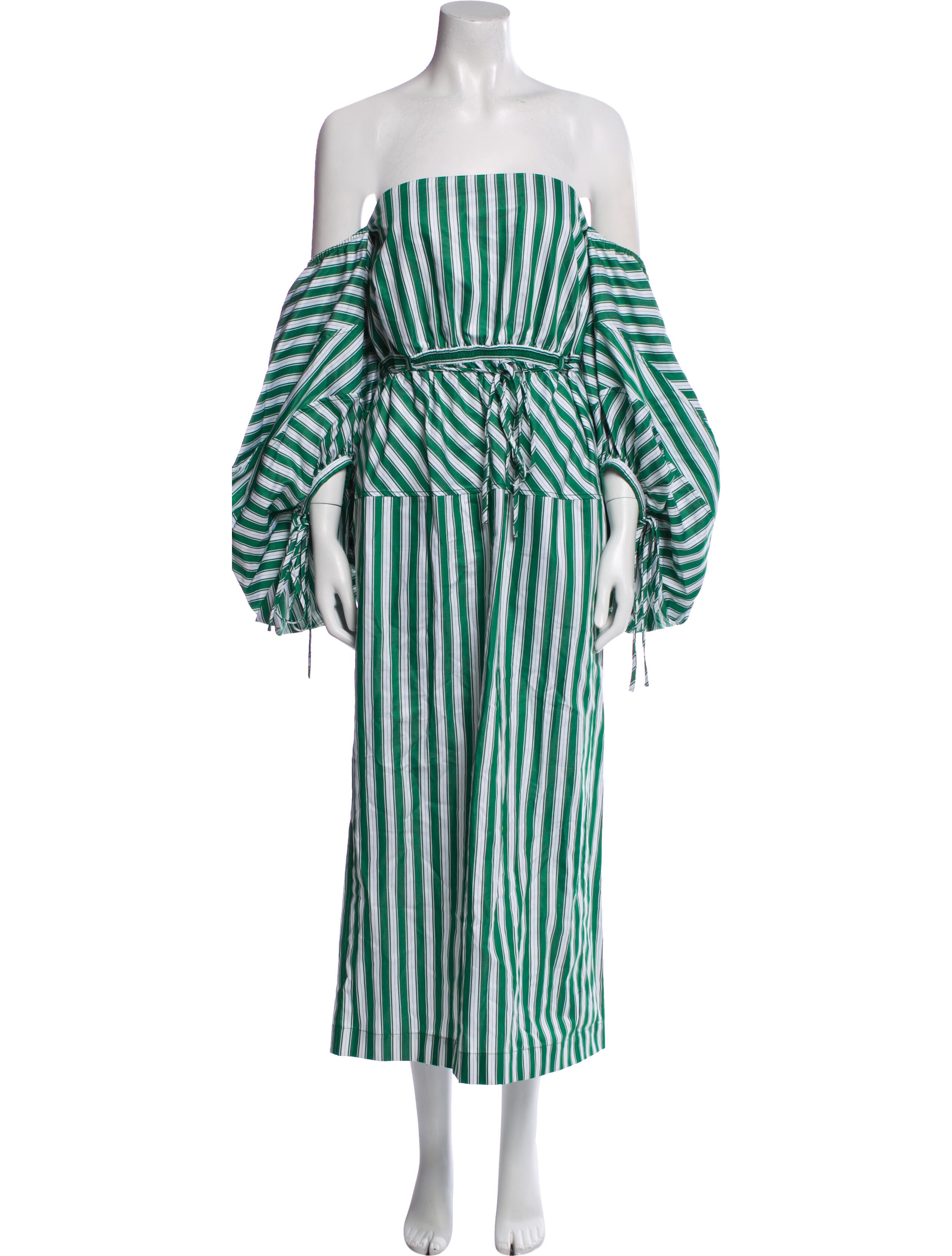 Rosie Assoulin Striped Midi Length Dress