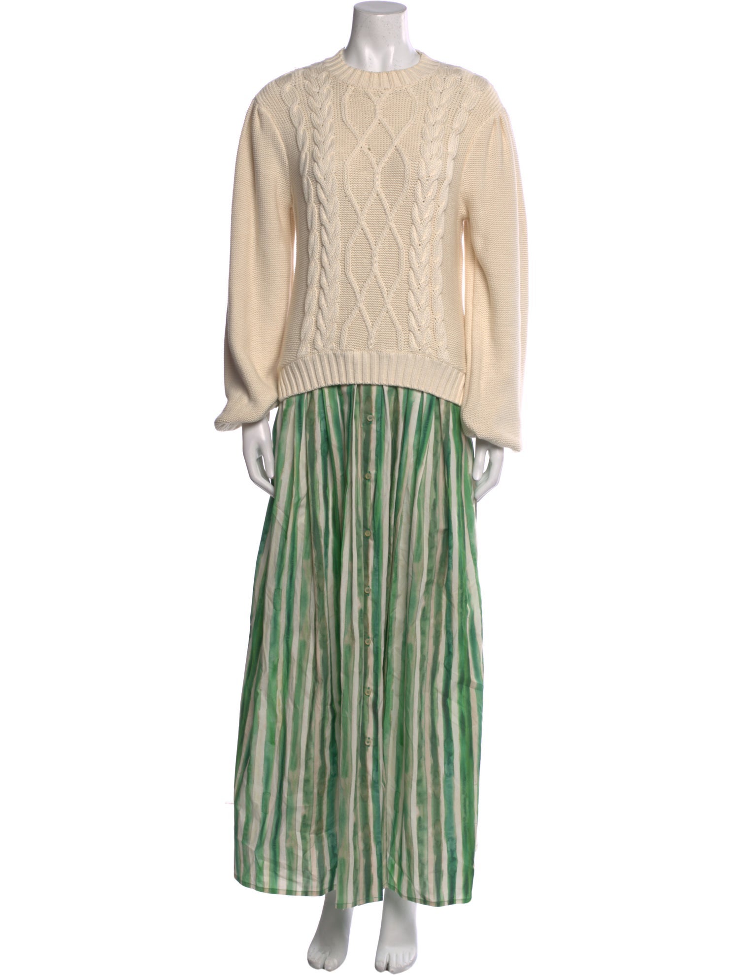 Rosie Assoulin Striped Long Dress