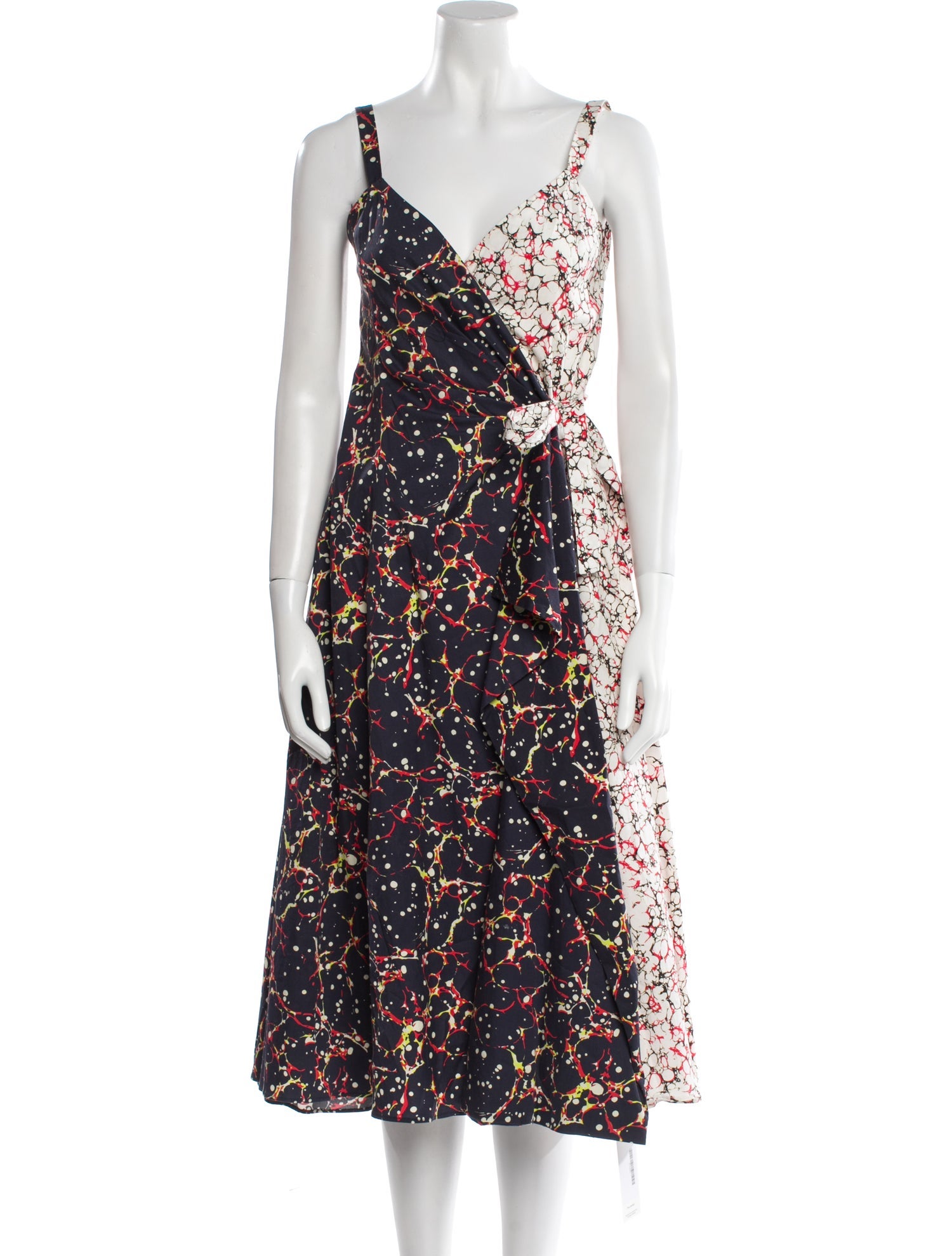 Rosie Assoulin Floral Print Midi Length Dress
