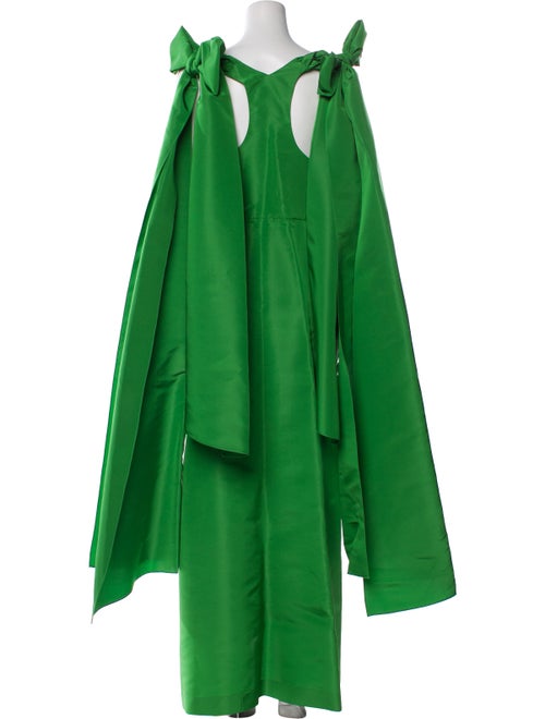 Rosie Assoulin Silk Cutout Accent Dress Set