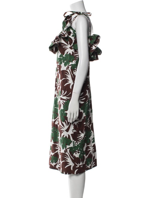 Rosie Assoulin Floral Print Midi Length Dress
