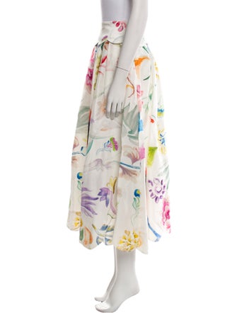 Rosie Assoulin Linen Midi Length Skirt