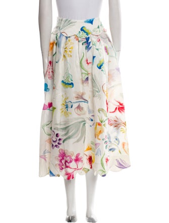 Rosie Assoulin Linen Midi Length Skirt