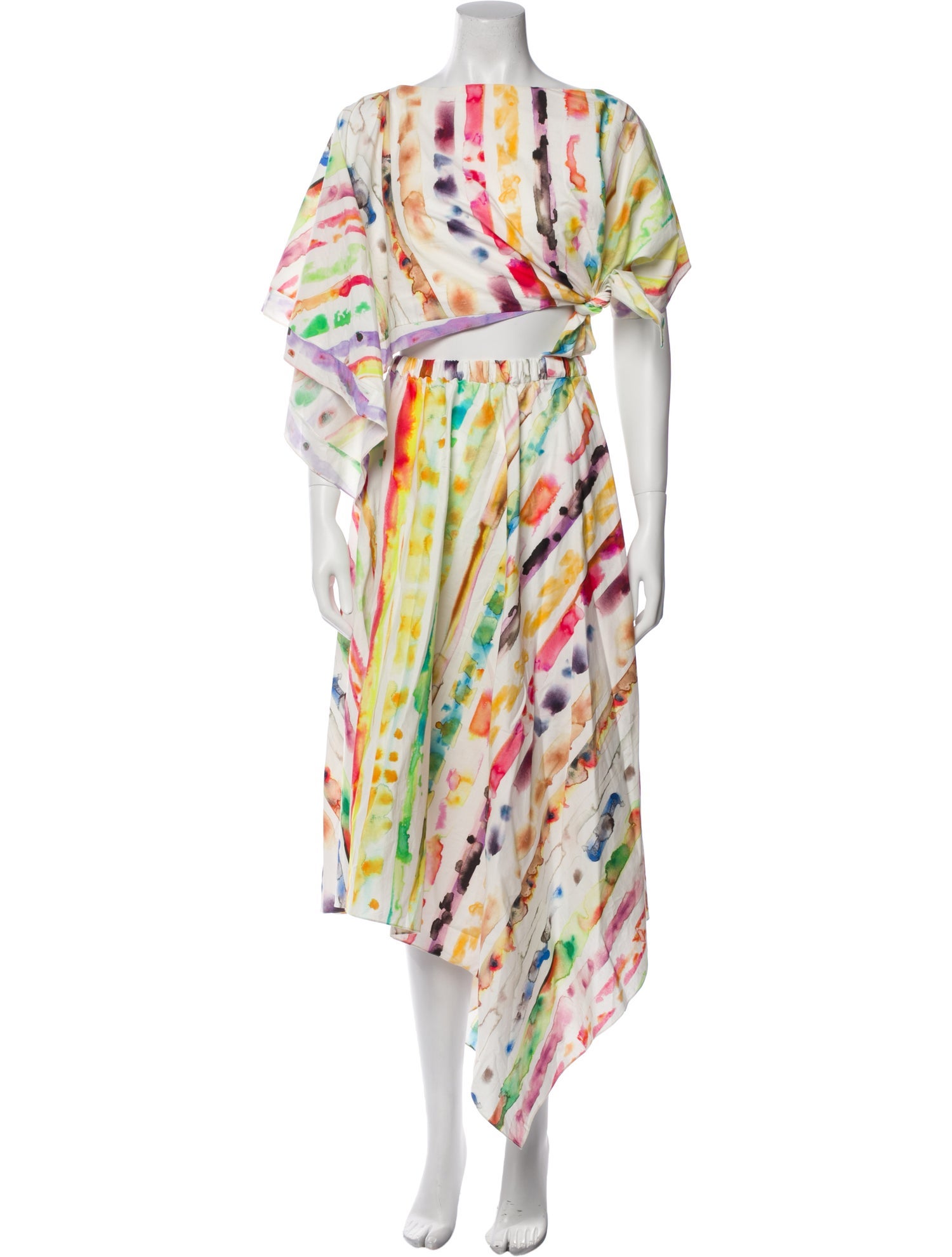 Rosie Assoulin Tie-Dye Print Skirt Set