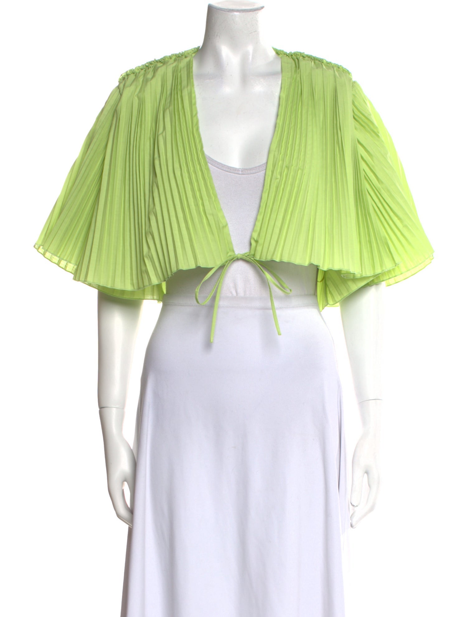 Rosie Assoulin V-Neck Three-Quarter Sleeve Crop Top w/ Tags