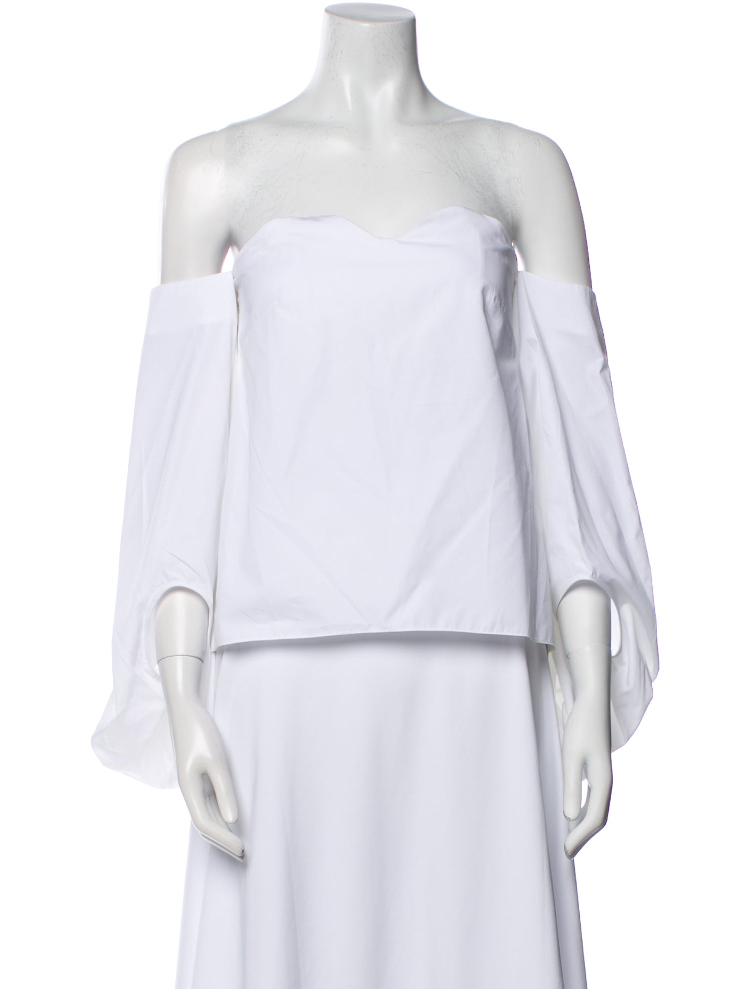 Rosie Assoulin Off-The-Shoulder Three-Quarter Sleeve Crop Top w/ Tags