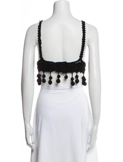 Rosie Assoulin V-Neck Sleeveless Crop Top