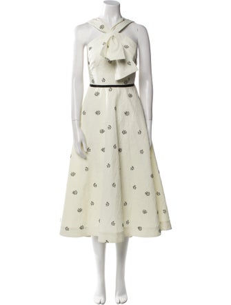 Rosie Assoulin Floral Print Long Dress