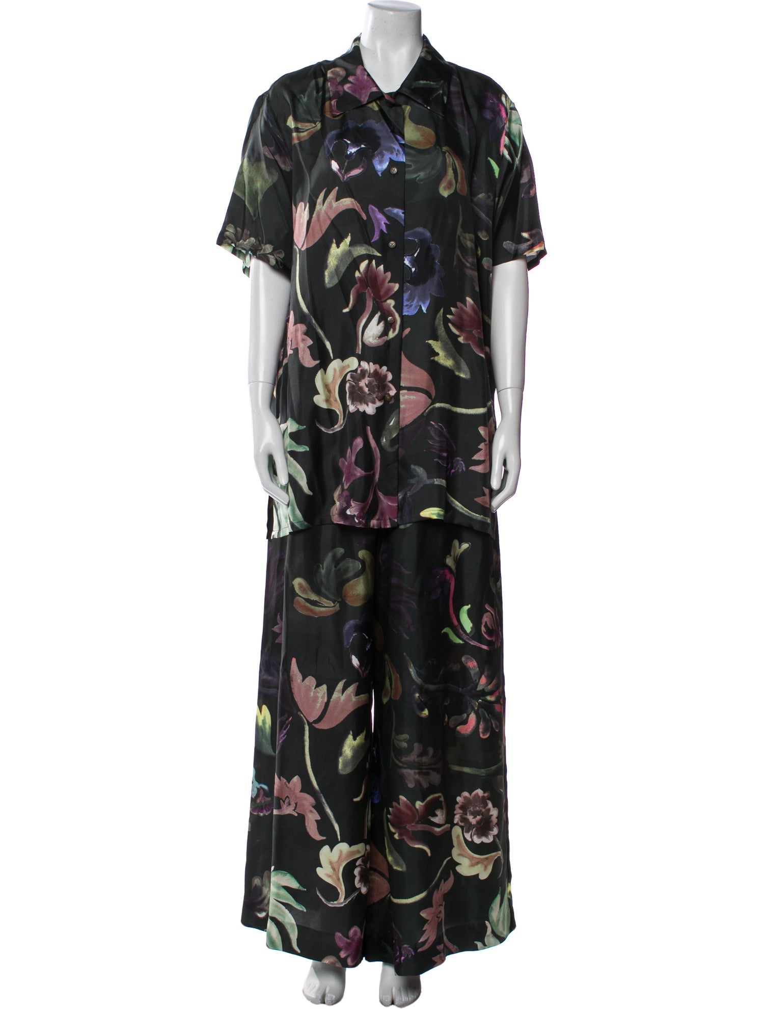Rosie Assoulin Silk Printed Pant Set