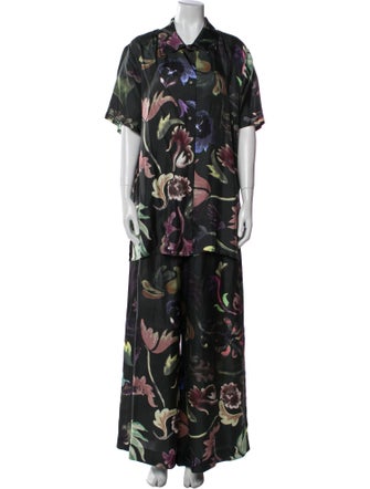 Rosie Assoulin Silk Printed Pant Set