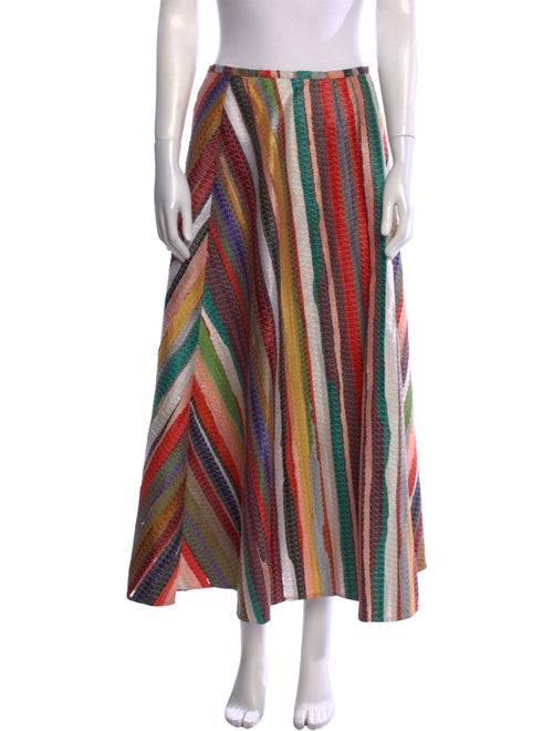 Rosie Assoulin Striped Midi Length Skirt