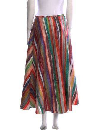 Rosie Assoulin Striped Midi Length Skirt