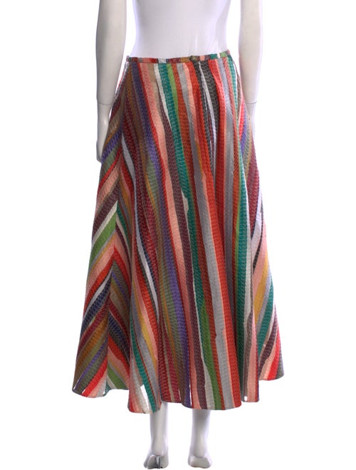 Rosie Assoulin Striped Midi Length Skirt