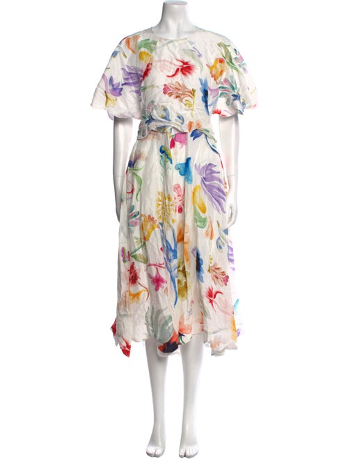 Rosie Assoulin Floral Print Long Dress